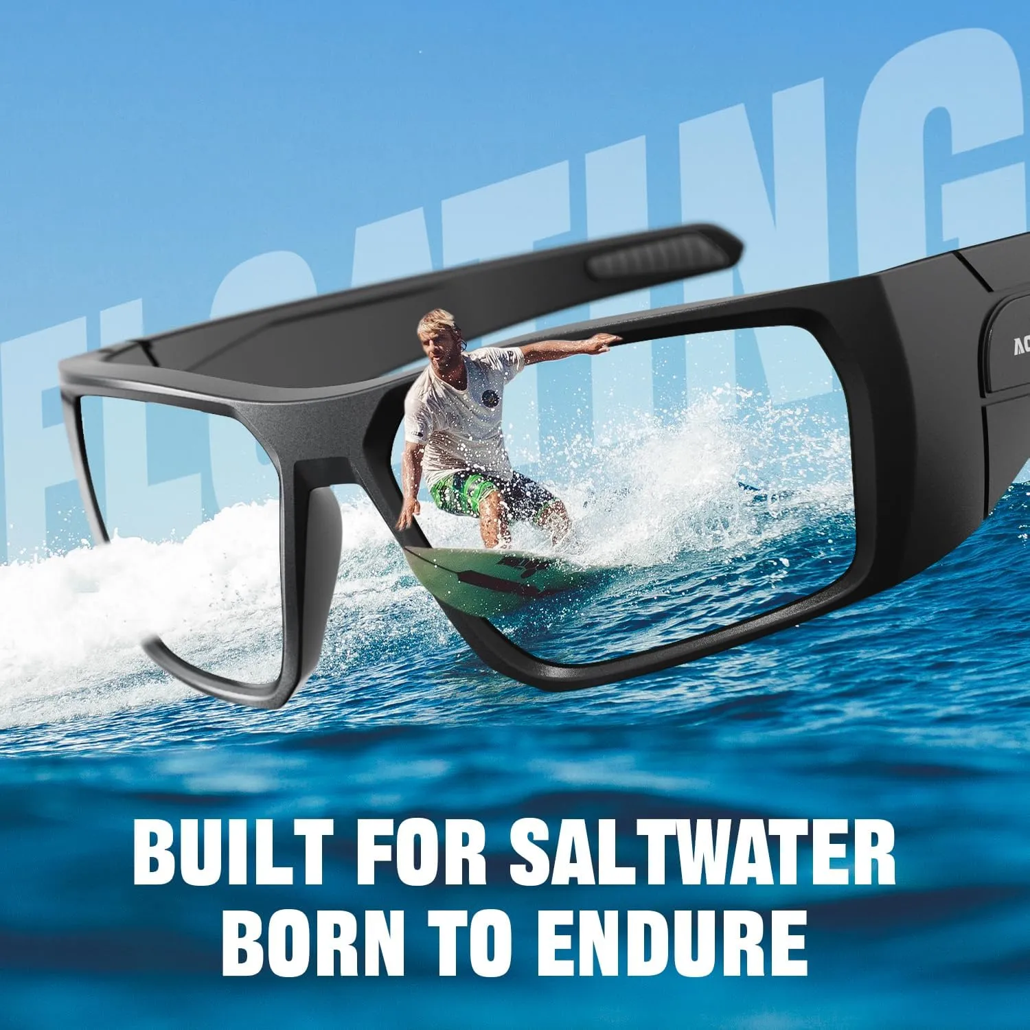 Polarized Fishing Sunglasses for Men Women - Floating Wrap Around Sport Glasses for Surfing Running Driving