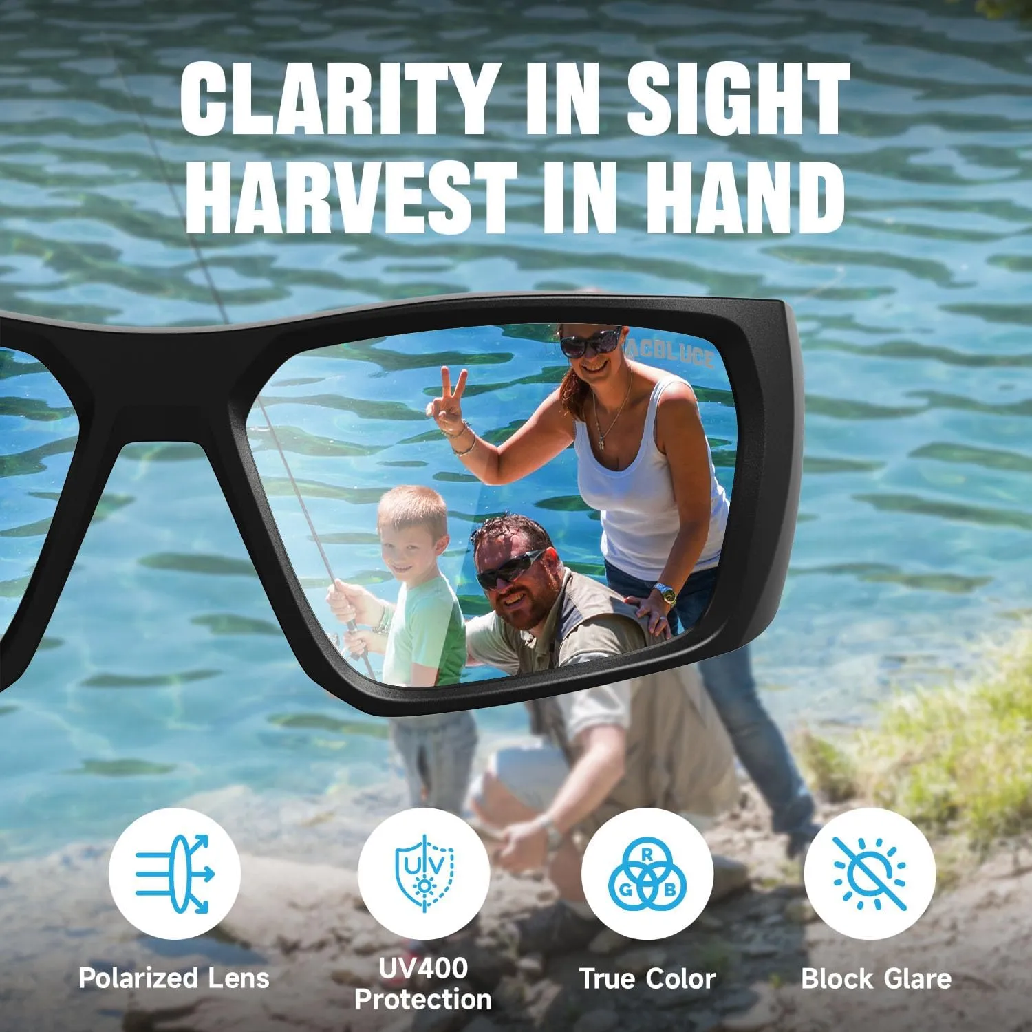 Polarized Fishing Sunglasses for Men Women - Floating Wrap Around Sport Glasses for Surfing Running Driving