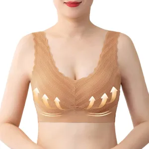 Push Up Bras for Women, Soft Cooling Bras Full Coverage Bras Wireless Bras with Support and Lift Non Padded Bralette