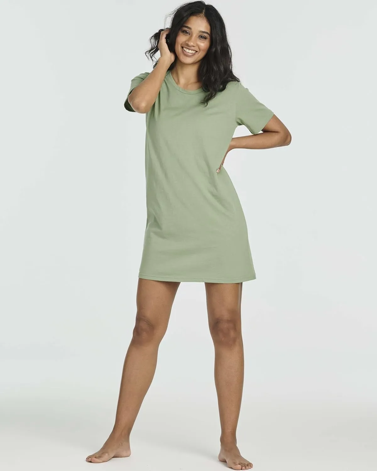 Real Essentials 3 Pack: Women's Cotton Short Sleeve Nightgowns Sleepshirt Nightshirt (Available In Plus Size)