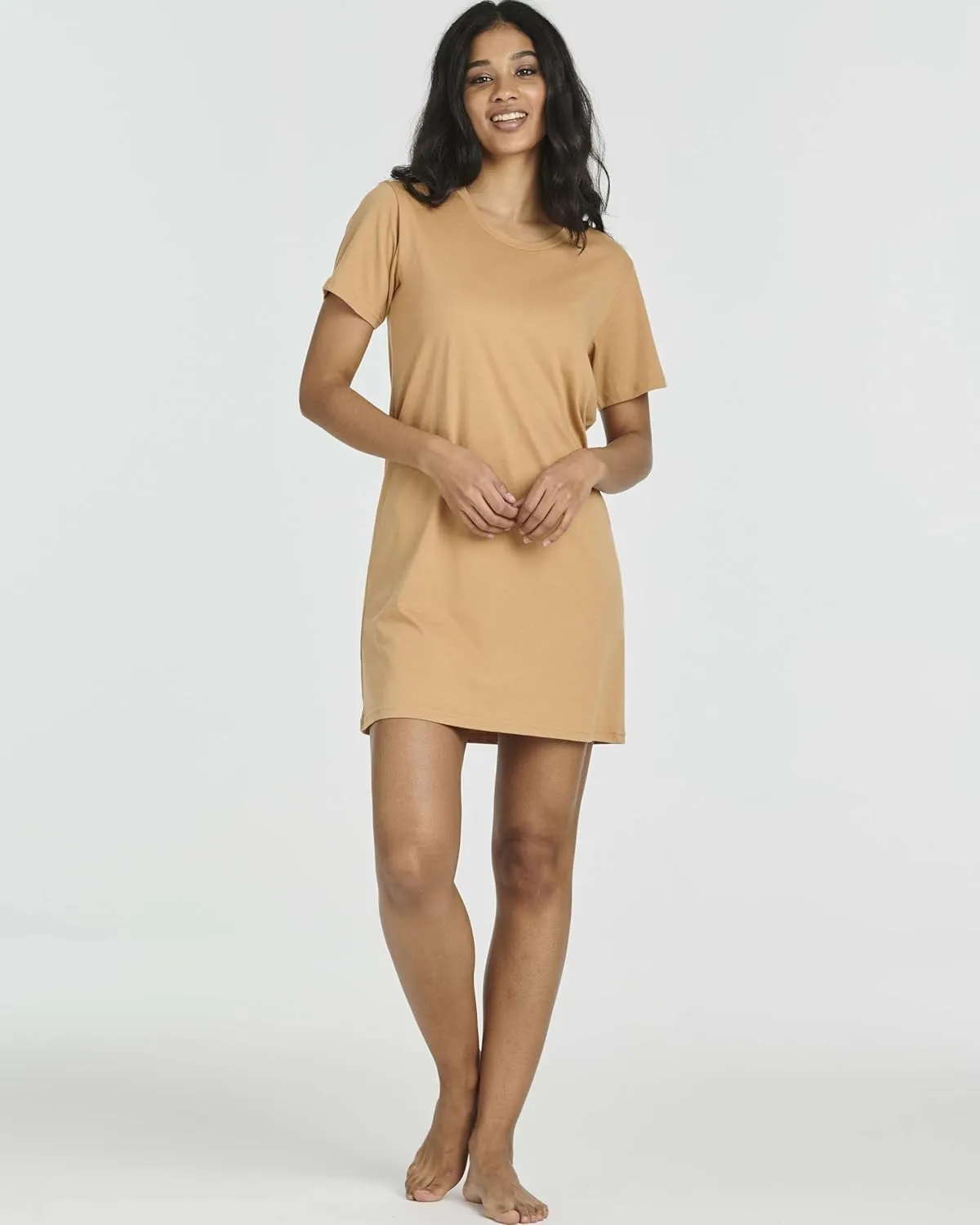 Real Essentials 3 Pack: Women's Cotton Short Sleeve Nightgowns Sleepshirt Nightshirt (Available In Plus Size)