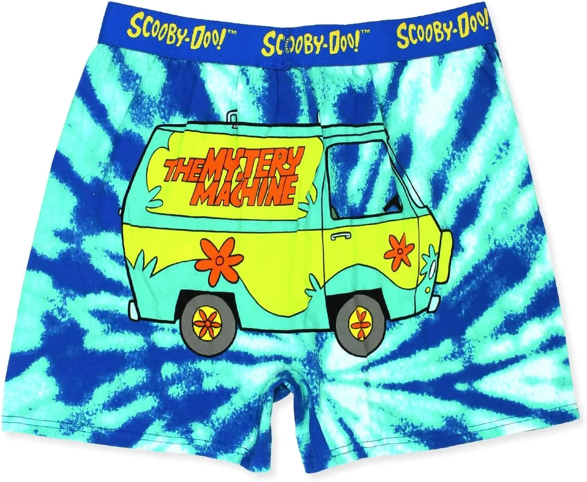 Scooby-Doo Mystery Machine Tie Dye Men's Boxer Lounge Shorts