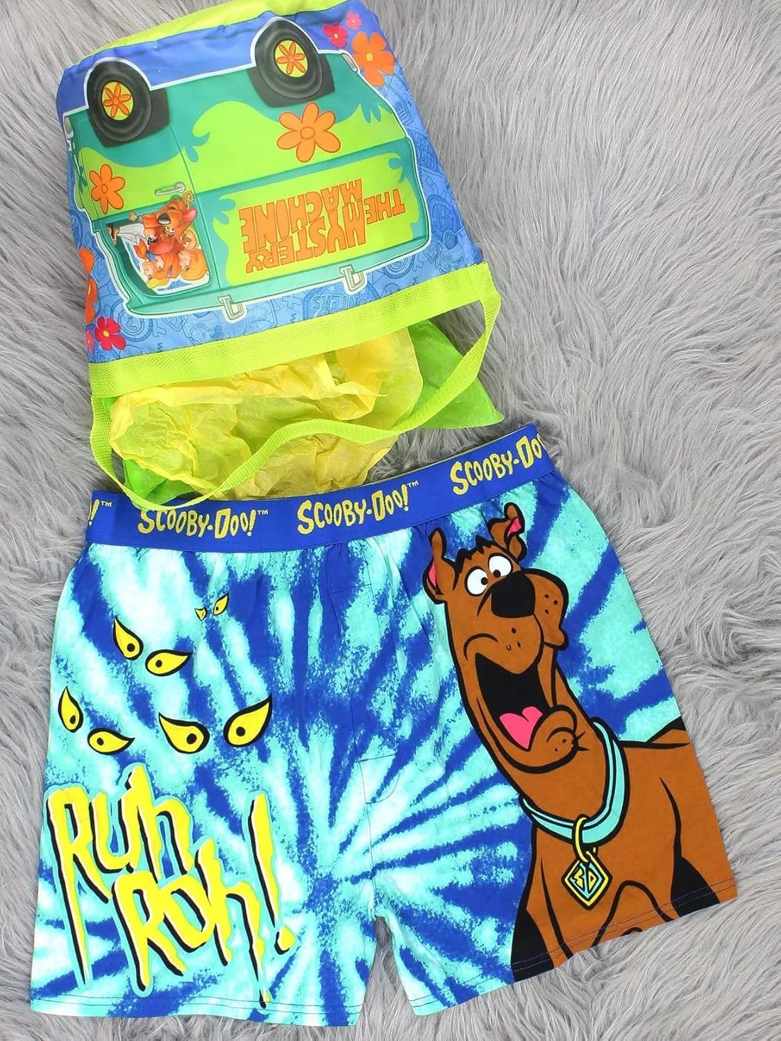 Scooby-Doo Mystery Machine Tie Dye Men's Boxer Lounge Shorts