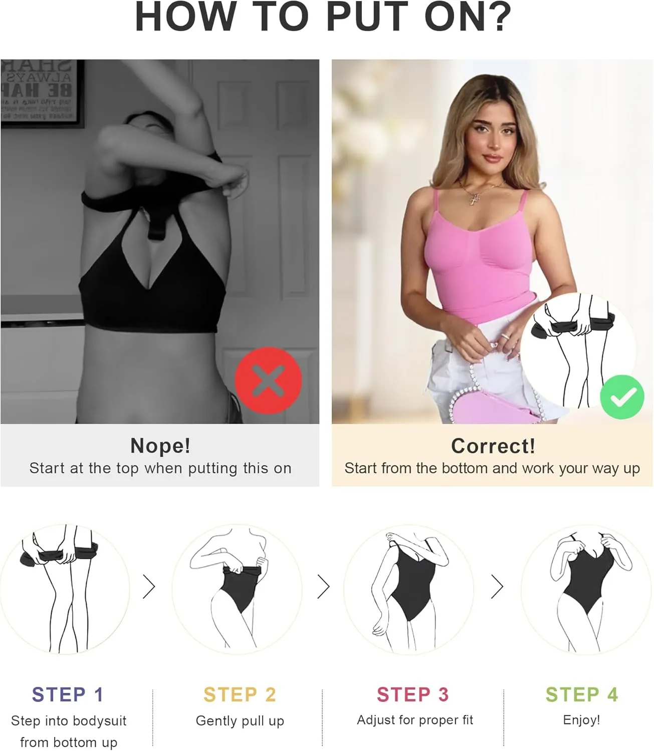 SHAPERX Women's Shapewear Bodysuit Tummy Control Body Shaper Seamless Sculpting Snatched Waist Body Suit
