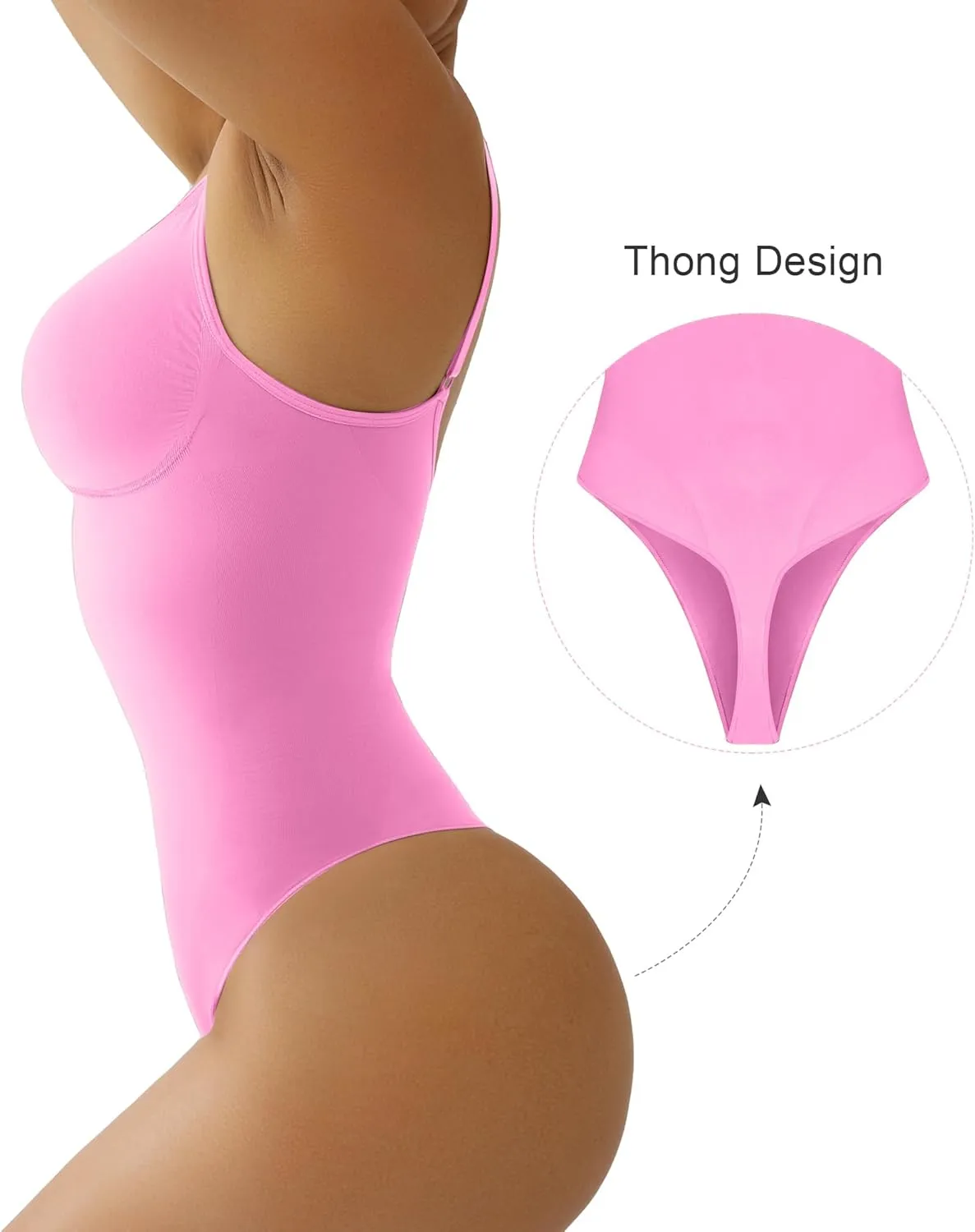 SHAPERX Women's Shapewear Bodysuit Tummy Control Body Shaper Seamless Sculpting Snatched Waist Body Suit