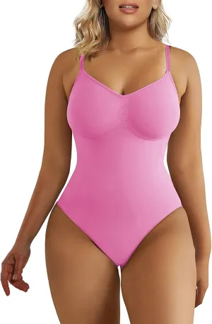 SHAPERX Women's Shapewear Bodysuit Tummy Control Body Shaper Seamless Sculpting Snatched Waist Body Suit