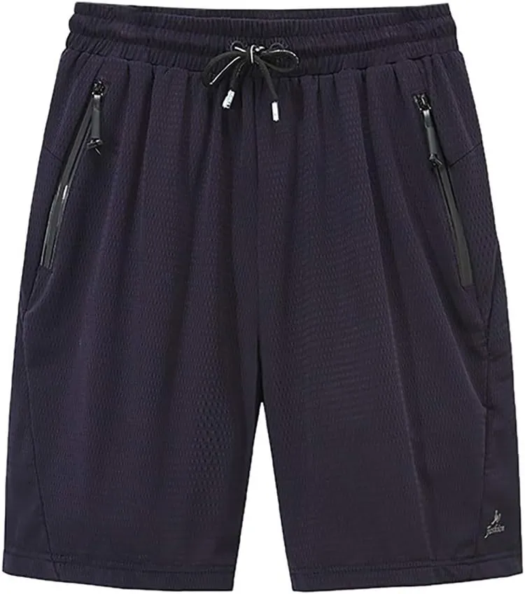 Shorts Men Athletic Men's Solid Mesh Quick Dry Athletic Gym Shorts Running Shorts Basketball Shorts with Drawtring