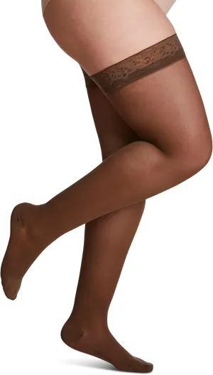 SIGVARIS Women’s Style Sheer 780 Closed Toe Thigh-Highs w/Grip Top 15-20mmHg