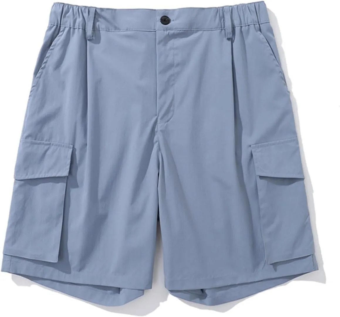 Sinzelimin Men's Casual Shorts Summer Fashion Dressy Casual Short Cargo Pants Multiple Pockets Loose Comfy Sport Crop Pants