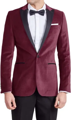 Slim Fit Velvet Suits for Men 2 Piece Dinner Prom Wedding Party Tuxedo Velvet Blazer Men Polyester Pants with Tie