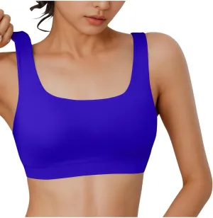 Sports Bras for Women High Support U Back Bikini Tops Scoop Neck Plus Size Clothe Workout Crop Top with Built in Pads