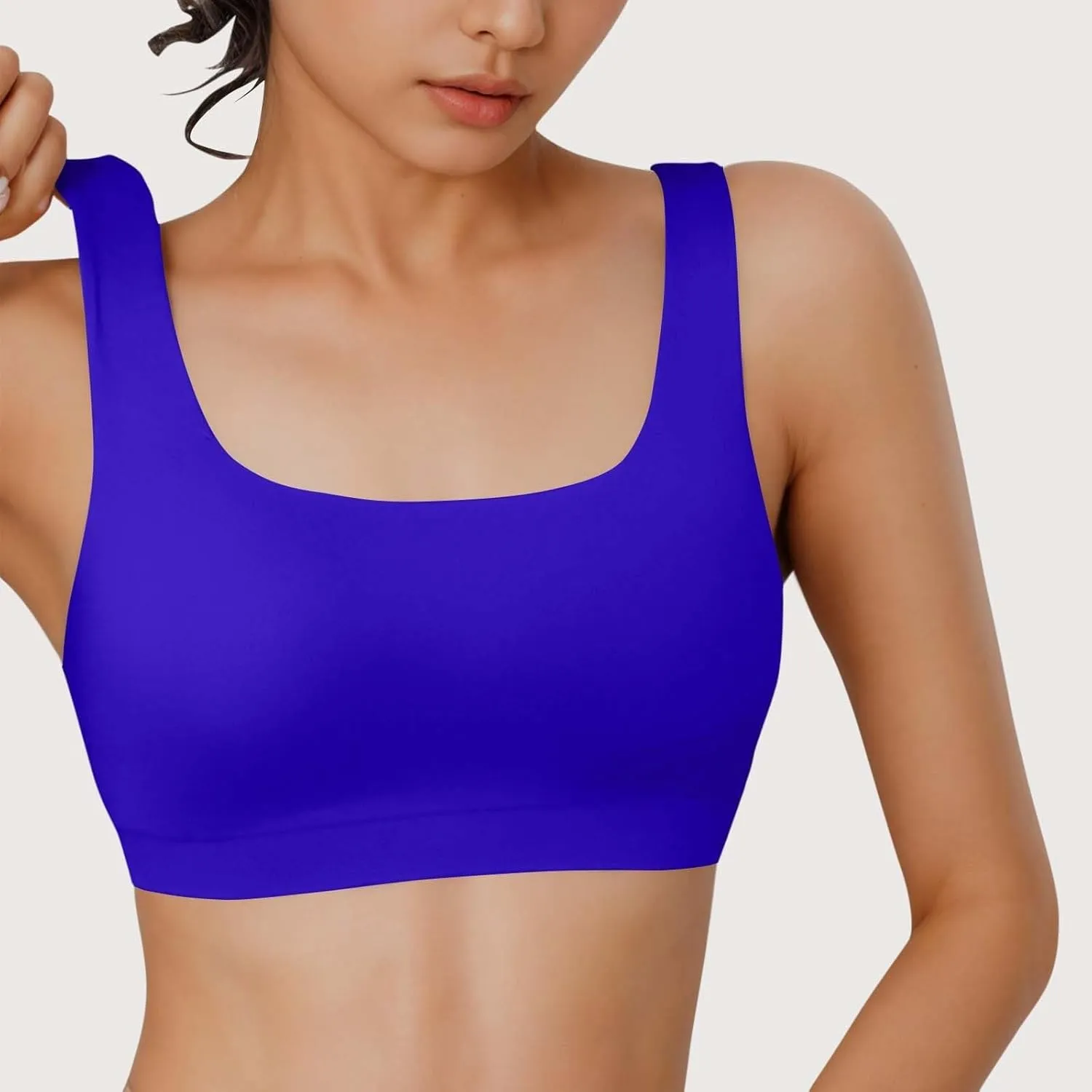 Sports Bras for Women High Support U Back Bikini Tops Scoop Neck Plus Size Clothe Workout Crop Top with Built in Pads