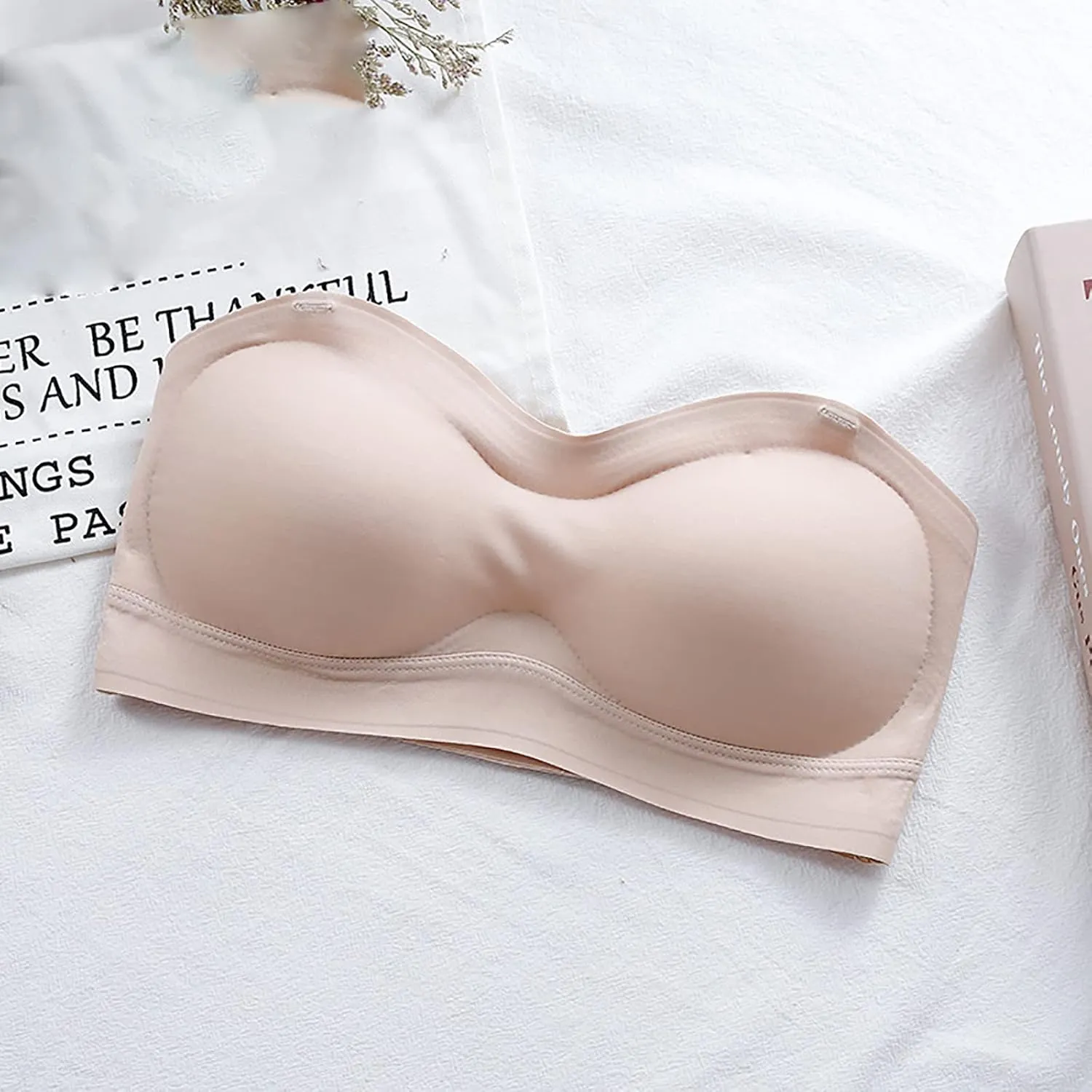 Strapless Bra for Women Smooth Push up Bras Lift Wireless Underwear Non Slip Silicone Bandeau Bralette Tube Top