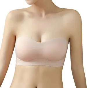 Strapless Bra for Women Smooth Push up Bras Lift Wireless Underwear Non Slip Silicone Bandeau Bralette Tube Top