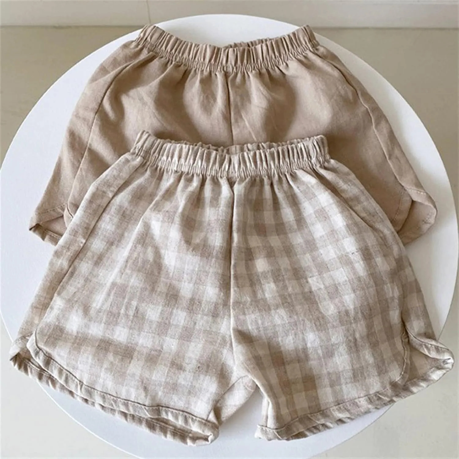 Toddler Girls Boys Athletic Soccer Shorts Basketball Sports Shorts Kids Quick Dry Plaid Running Pants Jogger Pants