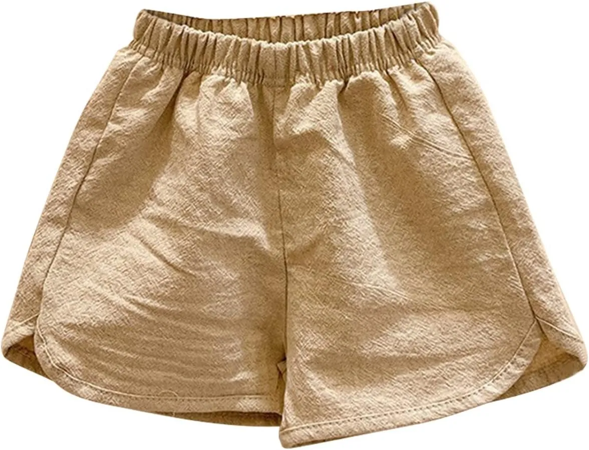 Toddler Girls Boys Athletic Soccer Shorts Basketball Sports Shorts Kids Quick Dry Plaid Running Pants Jogger Pants