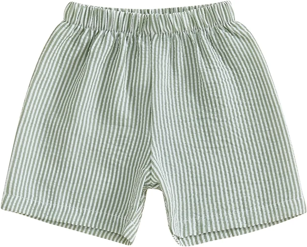 Toddler Kids Baby Boy Girl Gingham Seersucker Shorts Elastic Waist Striped Shorts Summer Casual Short Pants Bottoms