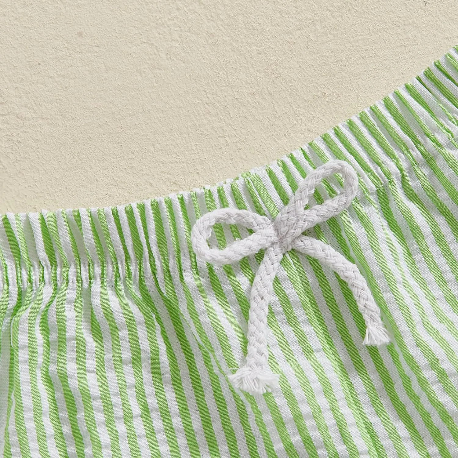 Toddler Kids Baby Boy Girl Gingham Seersucker Shorts Elastic Waist Striped Shorts Summer Casual Short Pants Bottoms