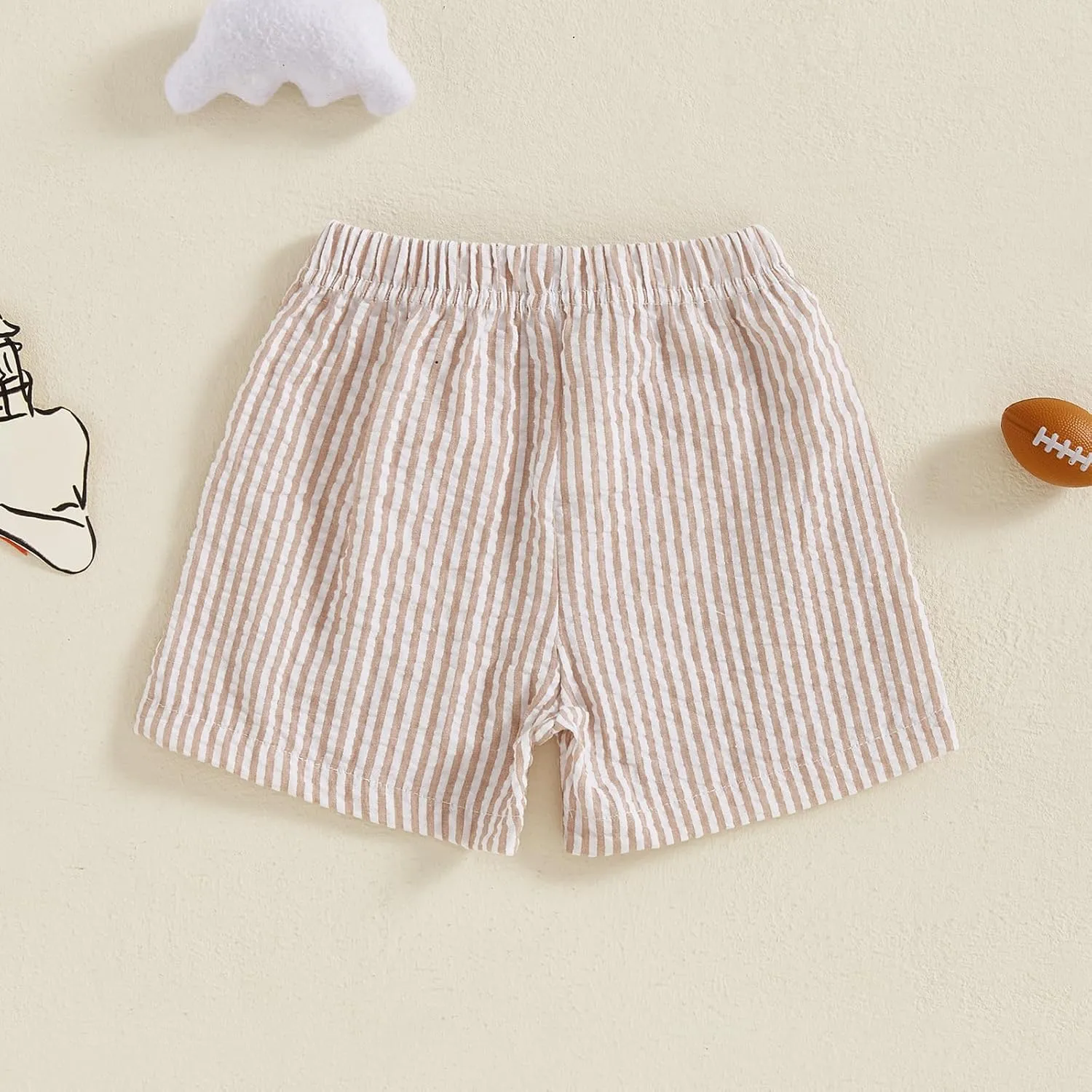 Toddler Kids Baby Boy Girl Gingham Seersucker Shorts Elastic Waist Striped Shorts Summer Casual Short Pants Bottoms