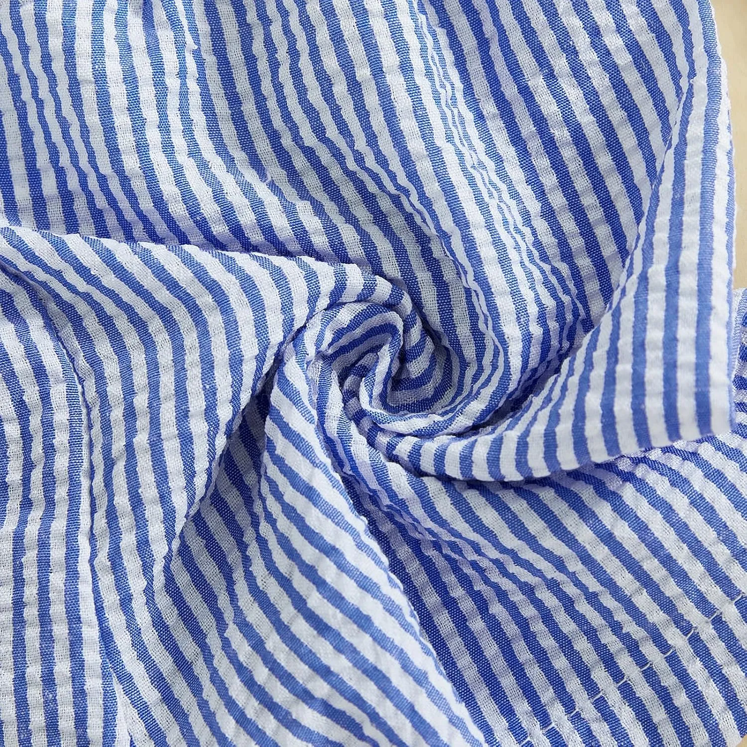 Toddler Kids Baby Boy Girl Gingham Seersucker Shorts Elastic Waist Striped Shorts Summer Casual Short Pants Bottoms