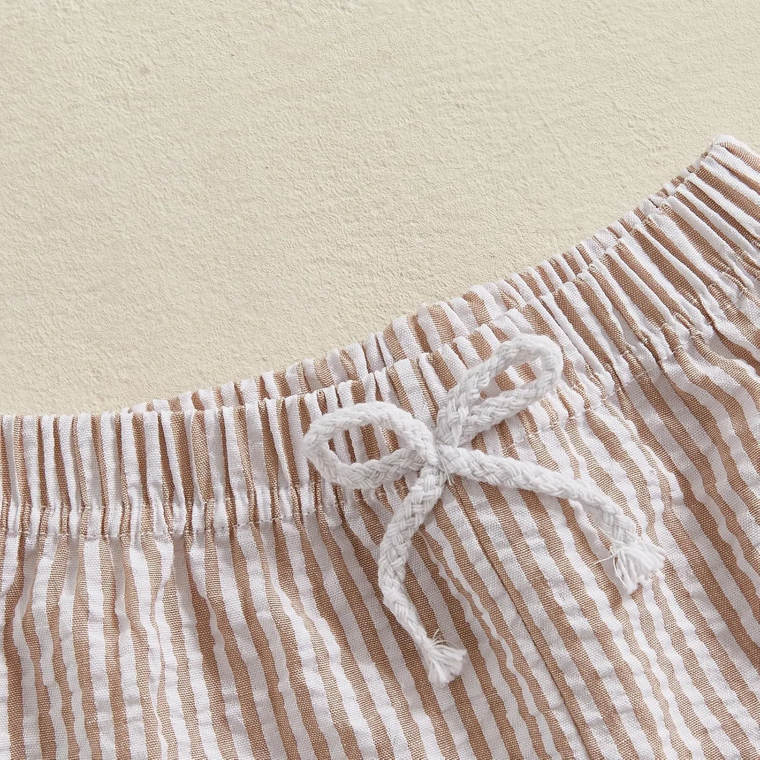 Toddler Kids Baby Boy Girl Gingham Seersucker Shorts Elastic Waist Striped Shorts Summer Casual Short Pants Bottoms