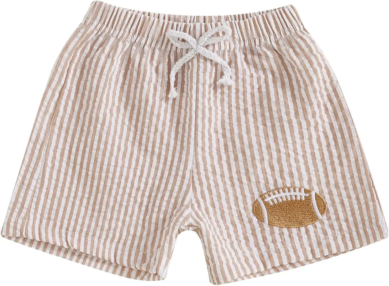 Toddler Kids Baby Boy Girl Gingham Seersucker Shorts Elastic Waist Striped Shorts Summer Casual Short Pants Bottoms