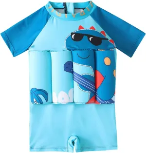 Toddler Swimsuit with Removable Buoyancy Summer Kids Floating Swimwear 6M-4Y