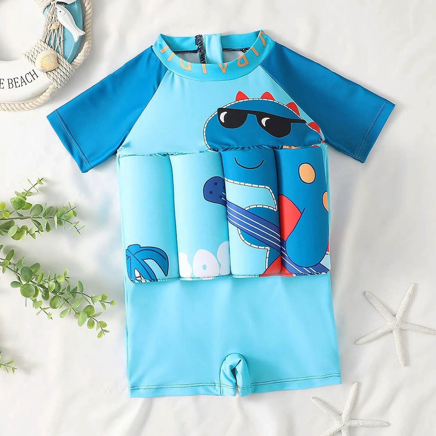Toddler Swimsuit with Removable Buoyancy Summer Kids Floating Swimwear 6M-4Y