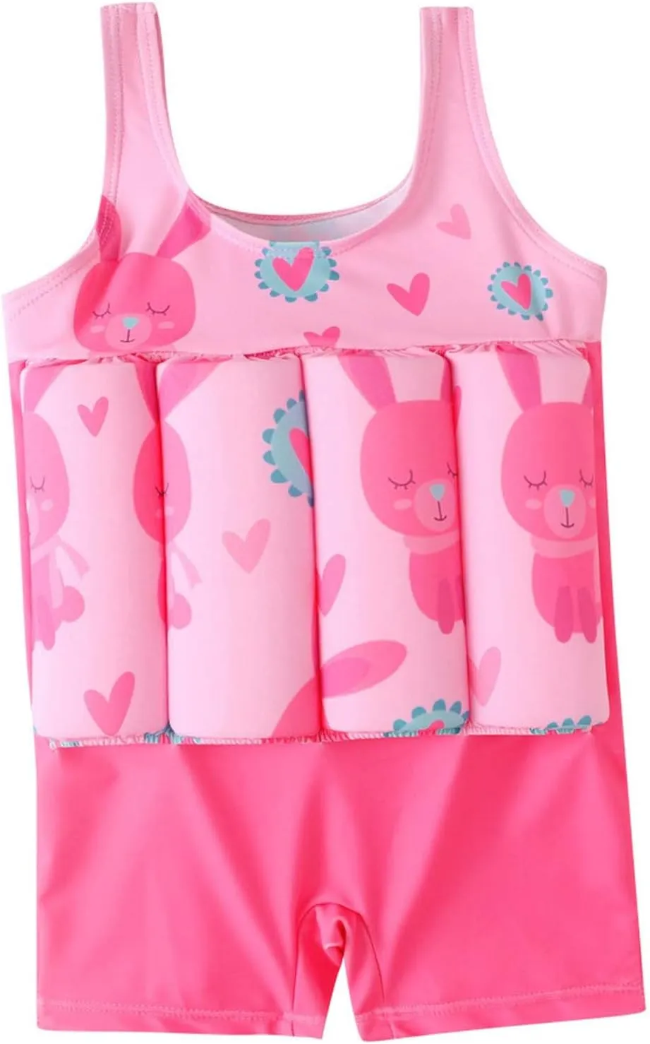 Toddler Swimsuit with Removable Buoyancy Summer Kids Floating Swimwear 6M-4Y