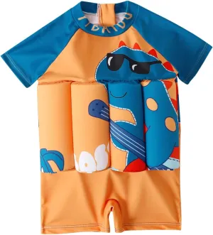Toddler Swimsuit with Removable Buoyancy Summer Kids Floating Swimwear 6M-4Y