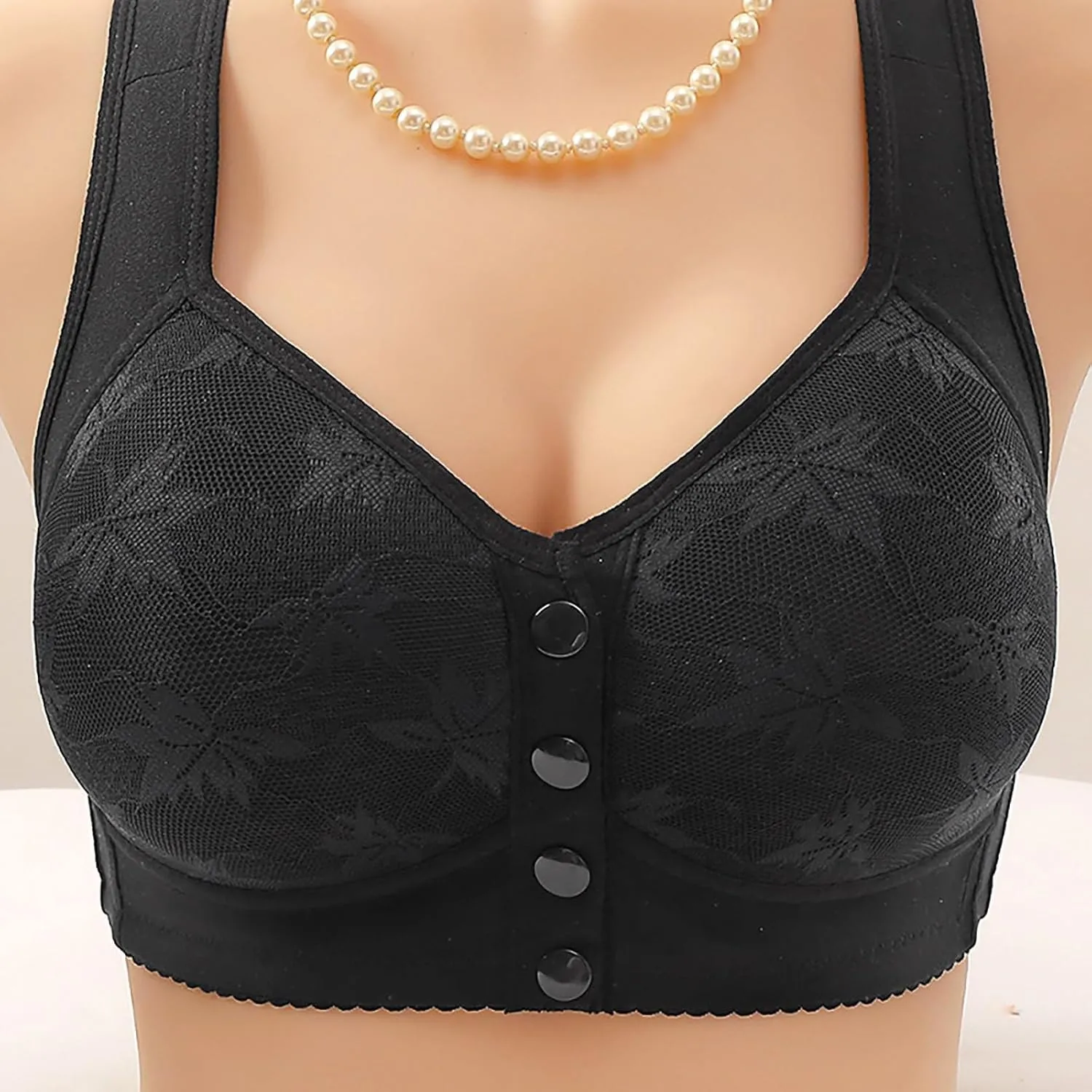 Underoutfit Bras for Women,No Underwire Breathable Bras Full Support Front Closure Bras Plus Size Front Button Bras