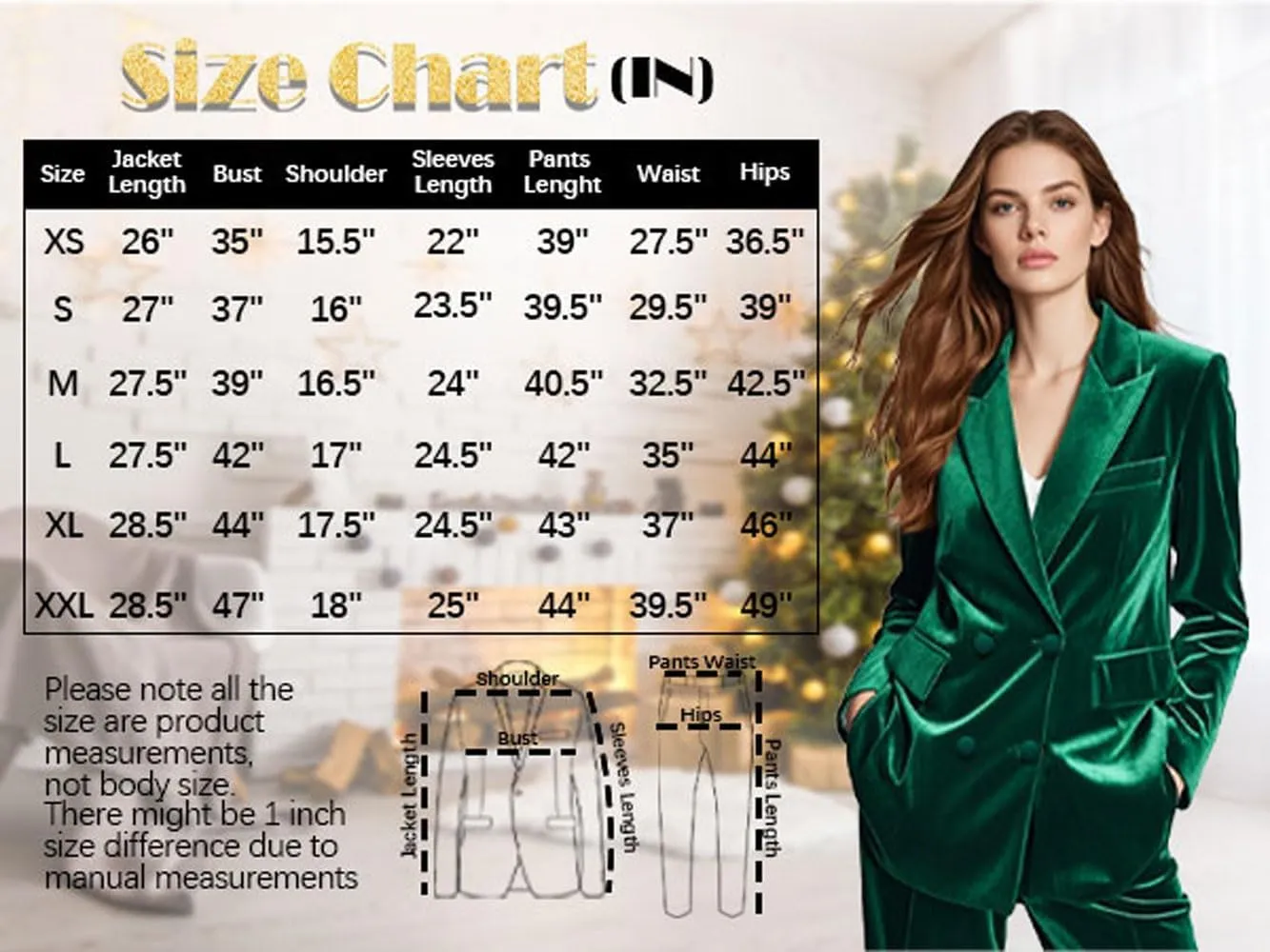 Velvet Womens Pant Suit Double Breasted Suit Women Formal Suit Womens Business Suits 2 Piece Set