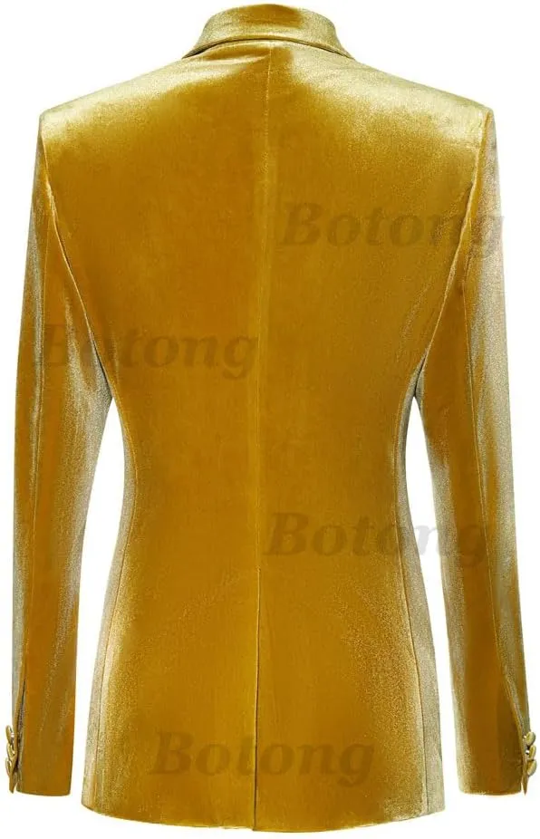 Velvet Womens Pant Suit Double Breasted Suit Women Formal Suit Womens Business Suits 2 Piece Set