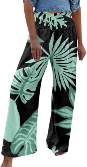 Wide Leg Pants for Womens Elastic High Waisted Stretchy Straight Trousers Lounge Sweatpants Business Casual Outfits