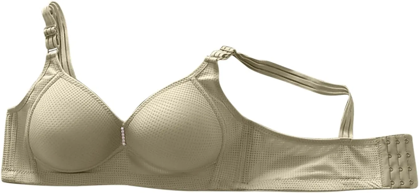 Wireless Bras for Older Women Push Up Plus Size Sleep Bralettes Breathable No Wire Full Coverage Everyday Underwear