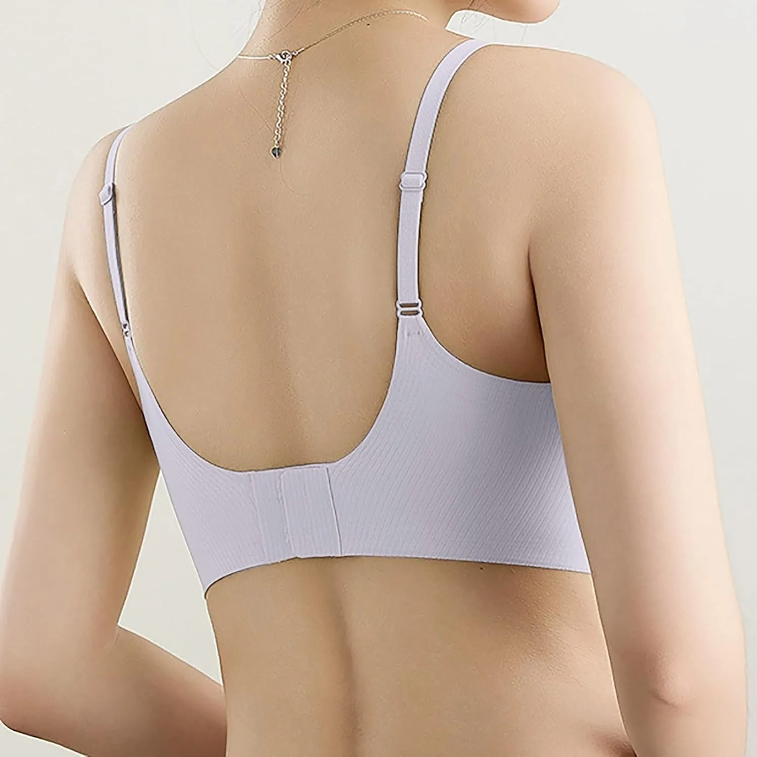 Wireless Push Up Bras for Women Lift Comfortable Seamless Top Gathered Without Rims Bra Full Coverage Sports Bralette