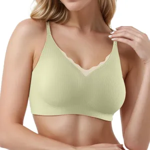 Wireless Push Up Bras for Women Lift Comfortable Seamless Top Gathered Without Rims Bra Full Coverage Sports Bralette