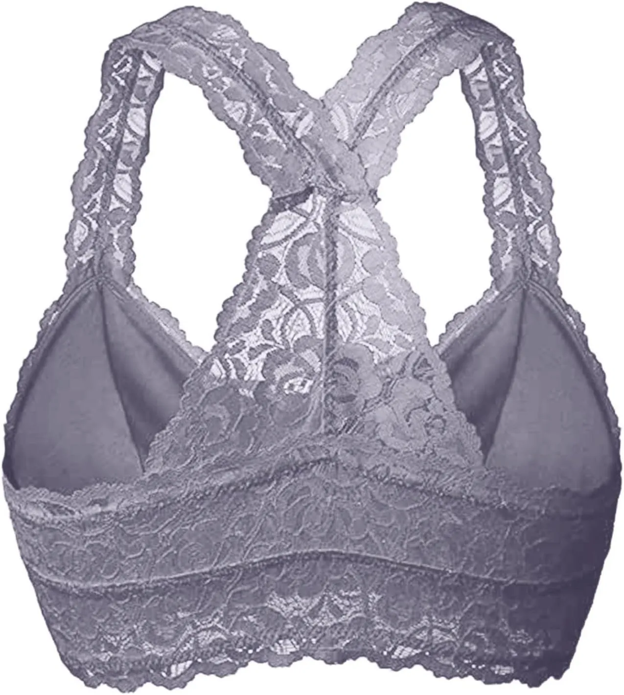 Women Floral Lace Bralette Padded Breathable Sexy Racerback Lace Bra Unpadded Unlined Wireless Pajamas Vest Lingerie