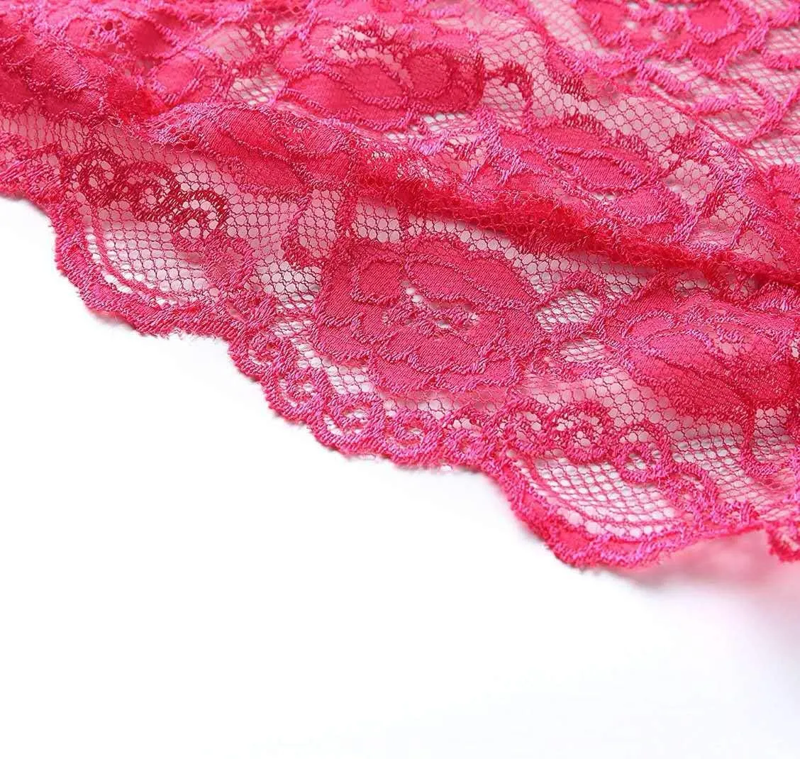 Women Lingerie Sheer Lace Mini Babydoll Teddy Sexy Bodysuit Backless Sleepwear