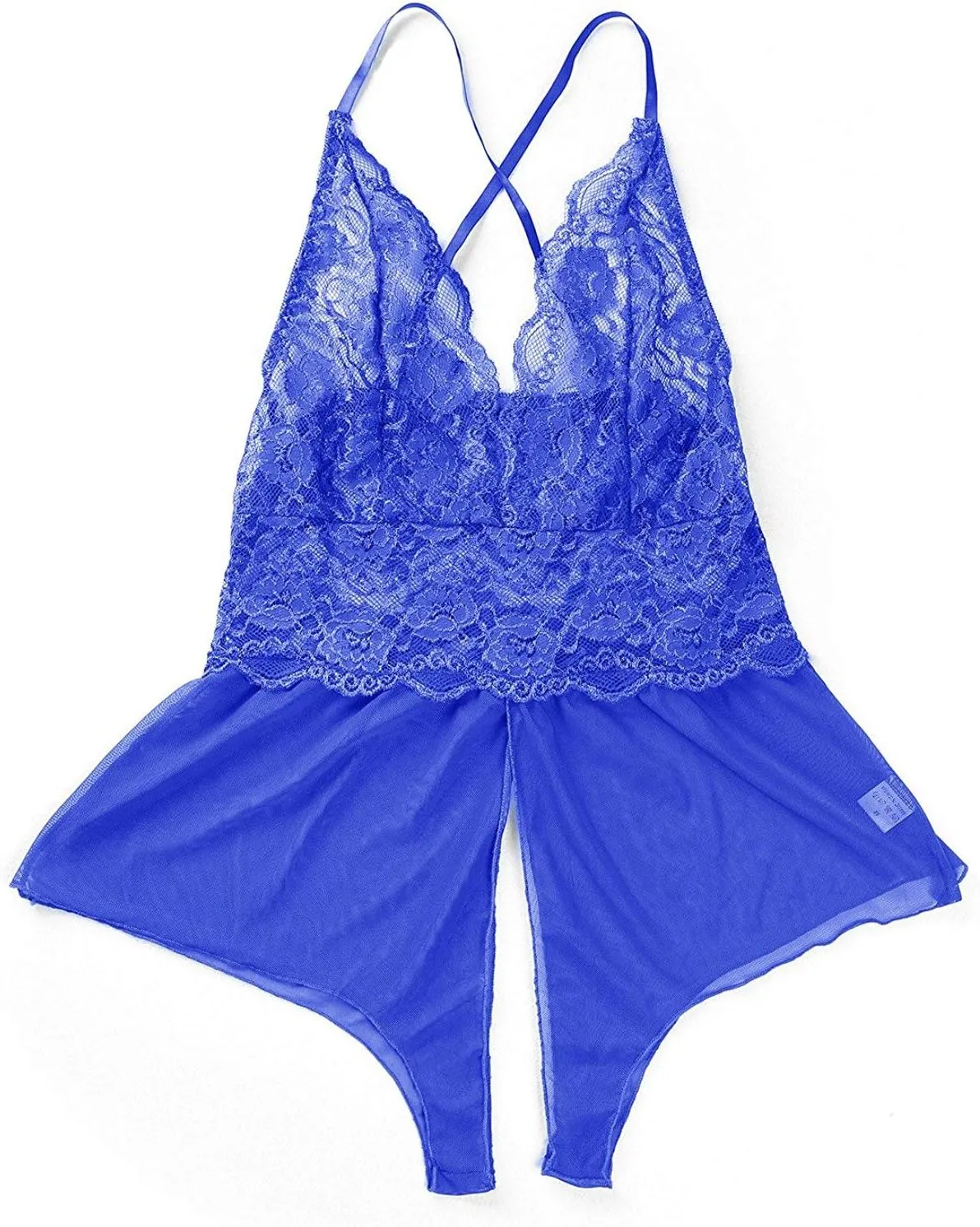 Women Lingerie Sheer Lace Mini Babydoll Teddy Sexy Bodysuit Backless Sleepwear