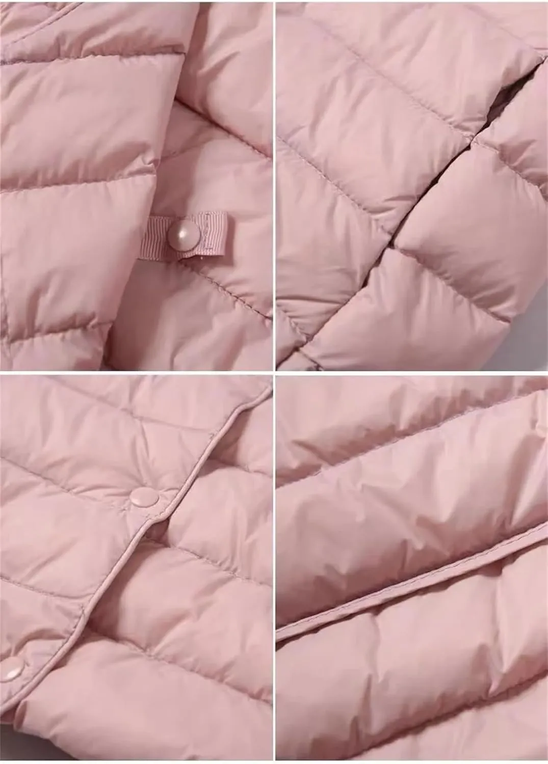 Women Ultralight Puffer Jackets Collarless Down Coat Female Portable Feather Overcoat