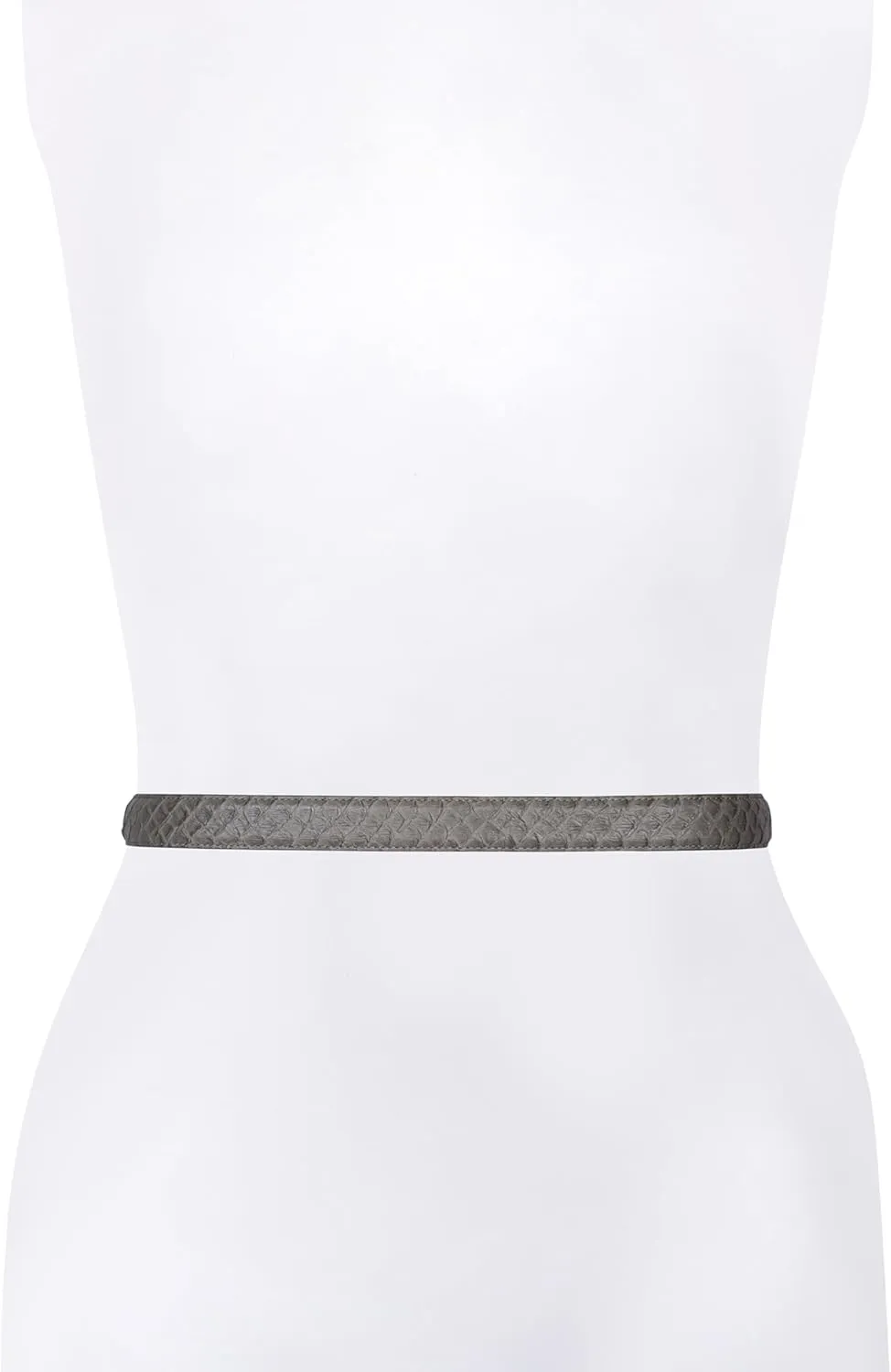 Women's 1 Inch Feather Edge Snake Belt with Triple Metal Keeper & Tip