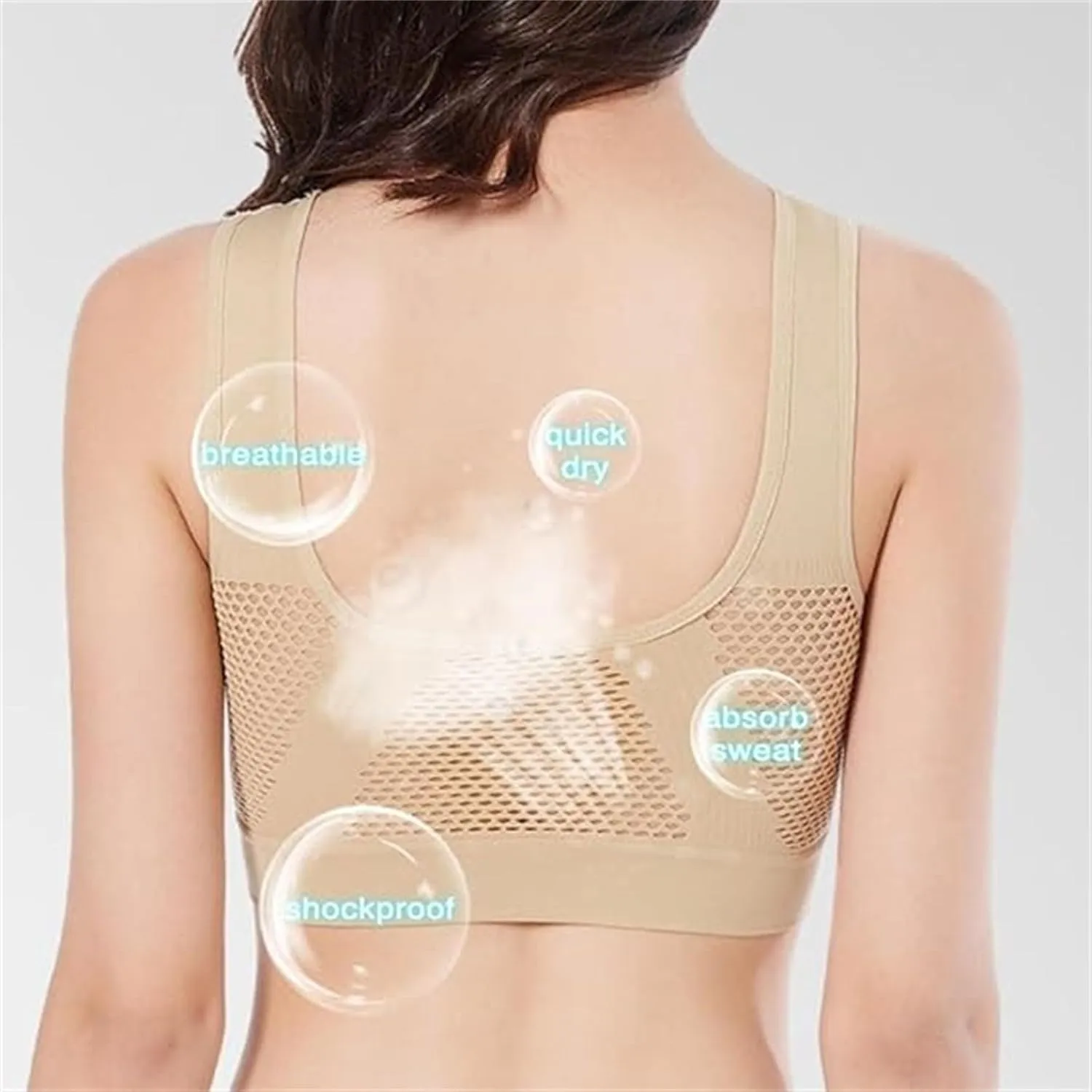 Womens Bras Wireless Bra Air Bra Everyday Bras Wire Free Bras with Support and Lift Racerback Sports Bras for Women