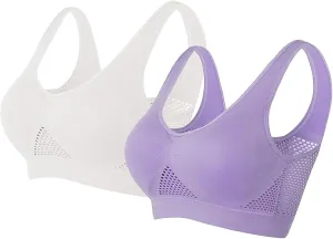 Womens Bras Wireless Bra Air Bra Everyday Bras Wire Free Bras with Support and Lift Racerback Sports Bras for Women