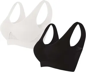 Womens Bras Wireless Bra Air Bra Everyday Bras Wire Free Bras with Support and Lift Racerback Sports Bras for Women