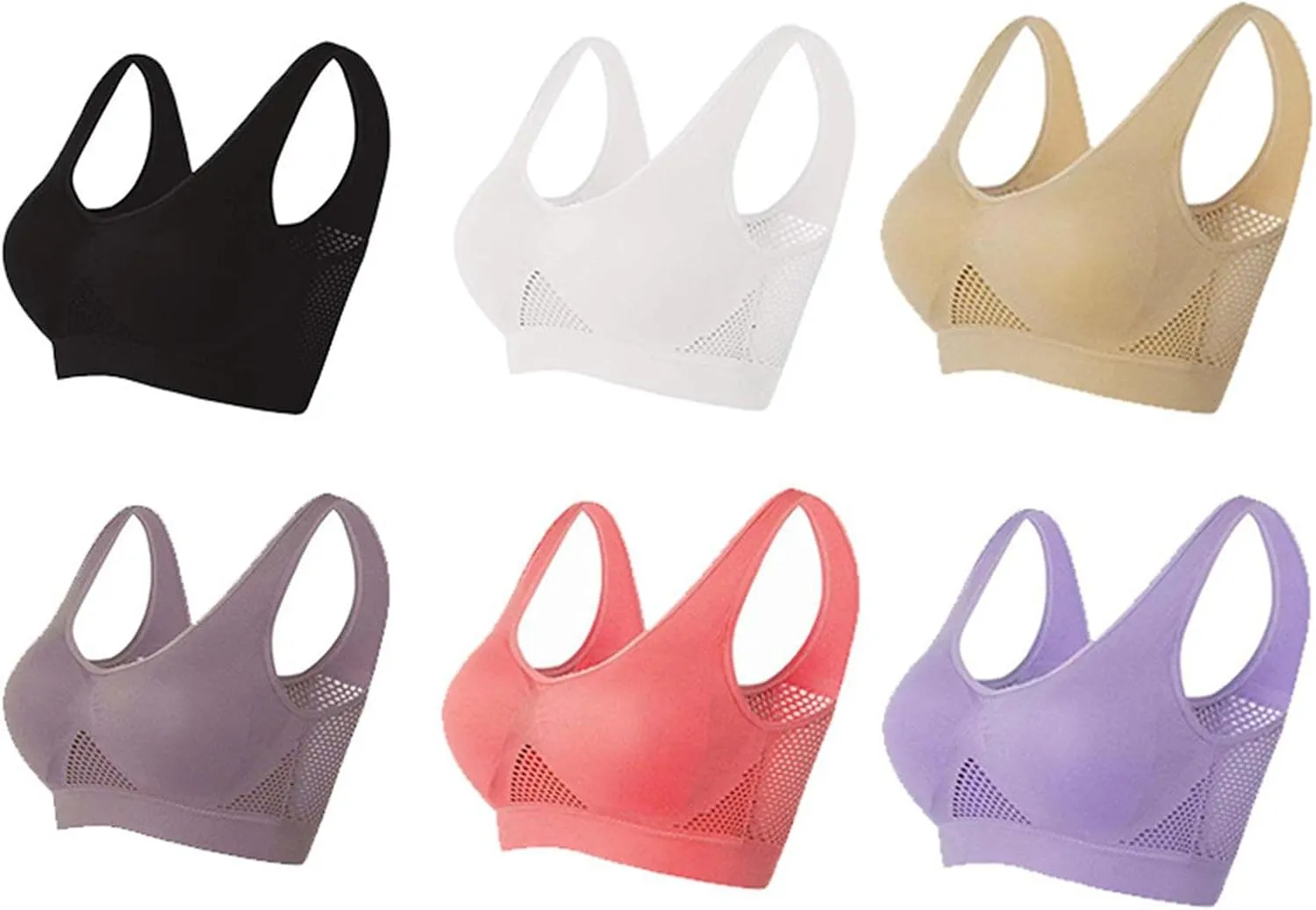 Womens Bras Wireless Bra Air Bra Everyday Bras Wire Free Bras with Support and Lift Racerback Sports Bras for Women