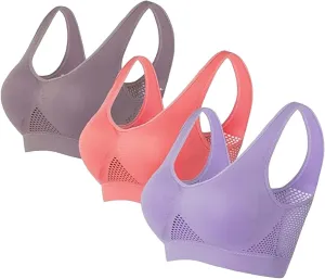 Womens Bras Wireless Bra Air Bra Everyday Bras Wire Free Bras with Support and Lift Racerback Sports Bras for Women