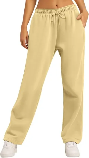 Womens Cargo Sweatpants Baggy Elastic Loose Pants Fall Winter Lounge Jogger Pants Lightweight for Yoga Sweat Pants