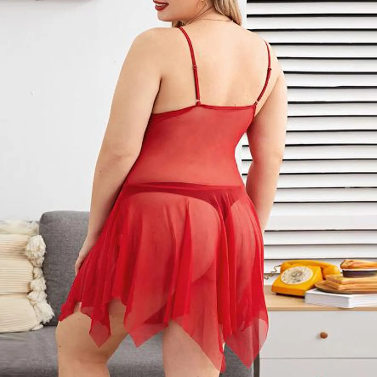 Women's Chemise Babydoll Lingerie for Women Flattering Sexy Lingerie Set for Women Christmas Tube One Piece Lace Mesh