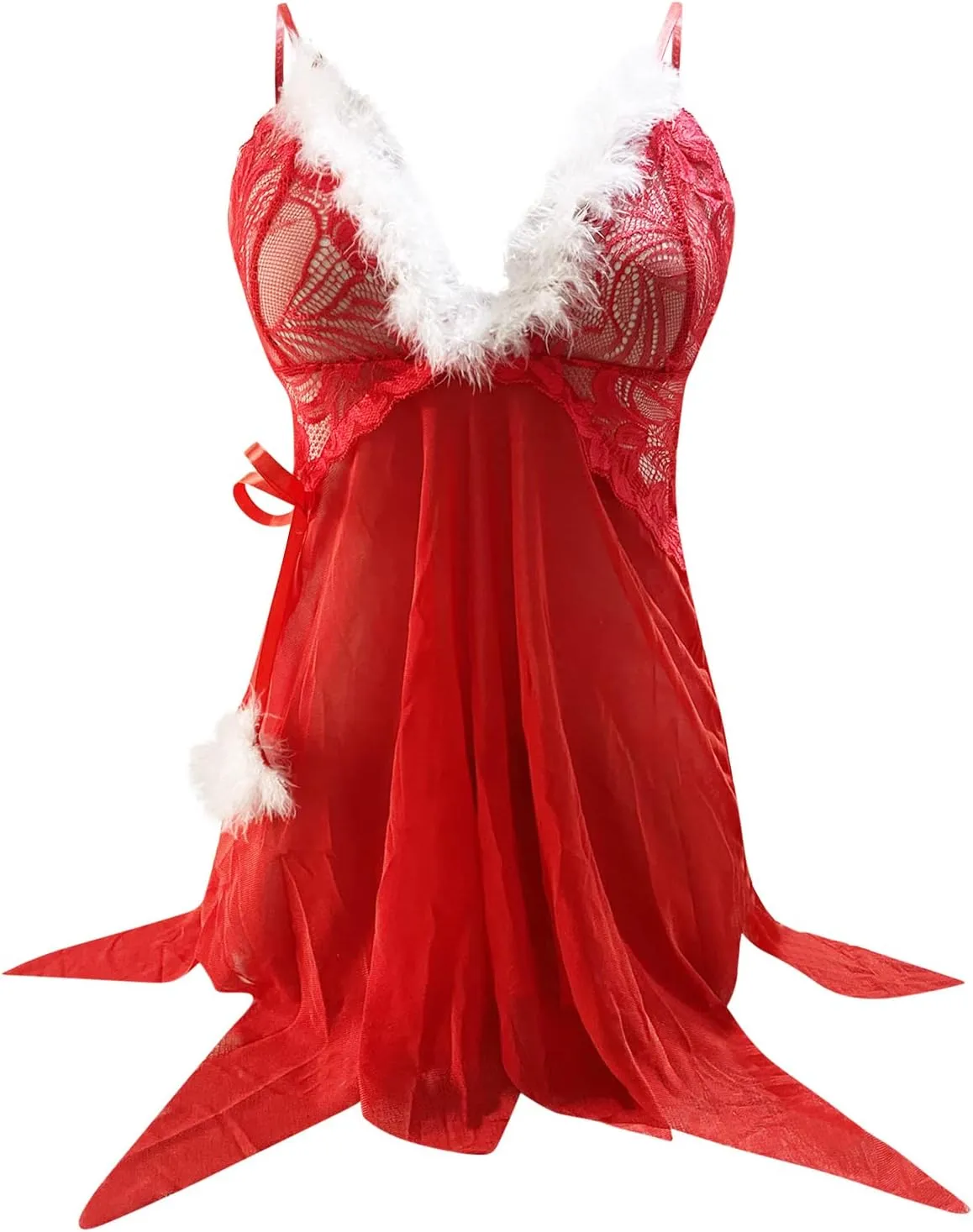 Women's Chemise Babydoll Lingerie for Women Flattering Sexy Lingerie Set for Women Christmas Tube One Piece Lace Mesh